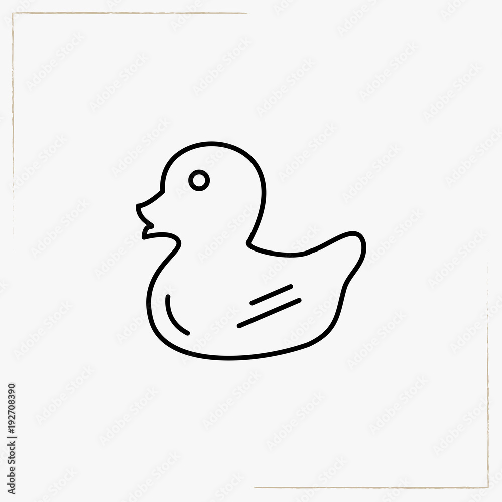 duck toy line icon duck toy line icon
