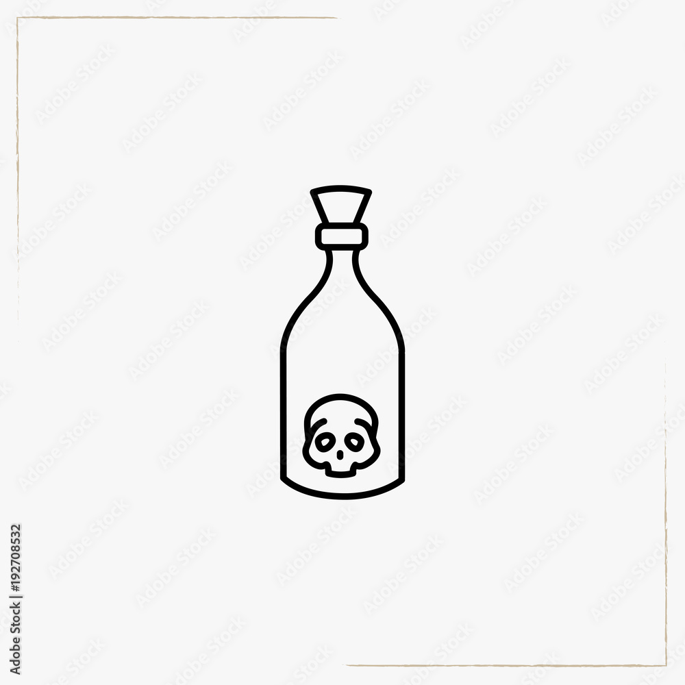 pirate bottle line icon pirate bottle line icon