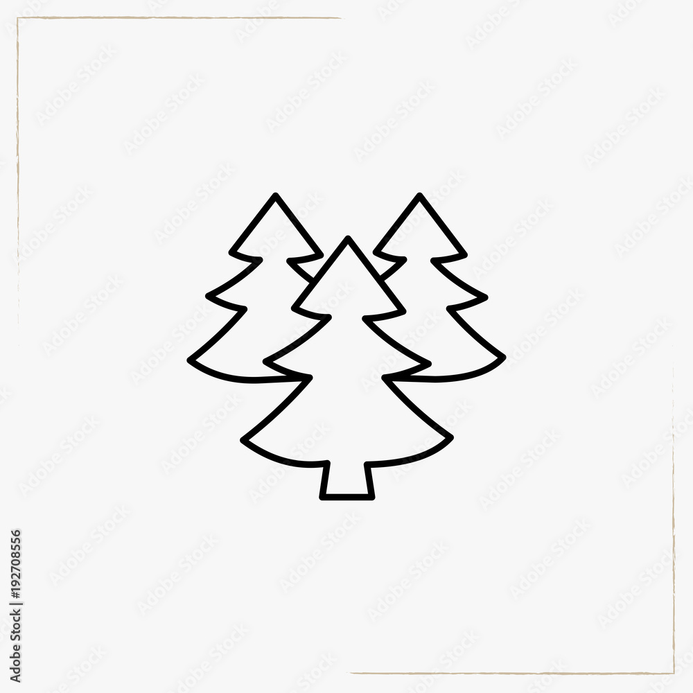 Fototapeta premium spruce line icon
