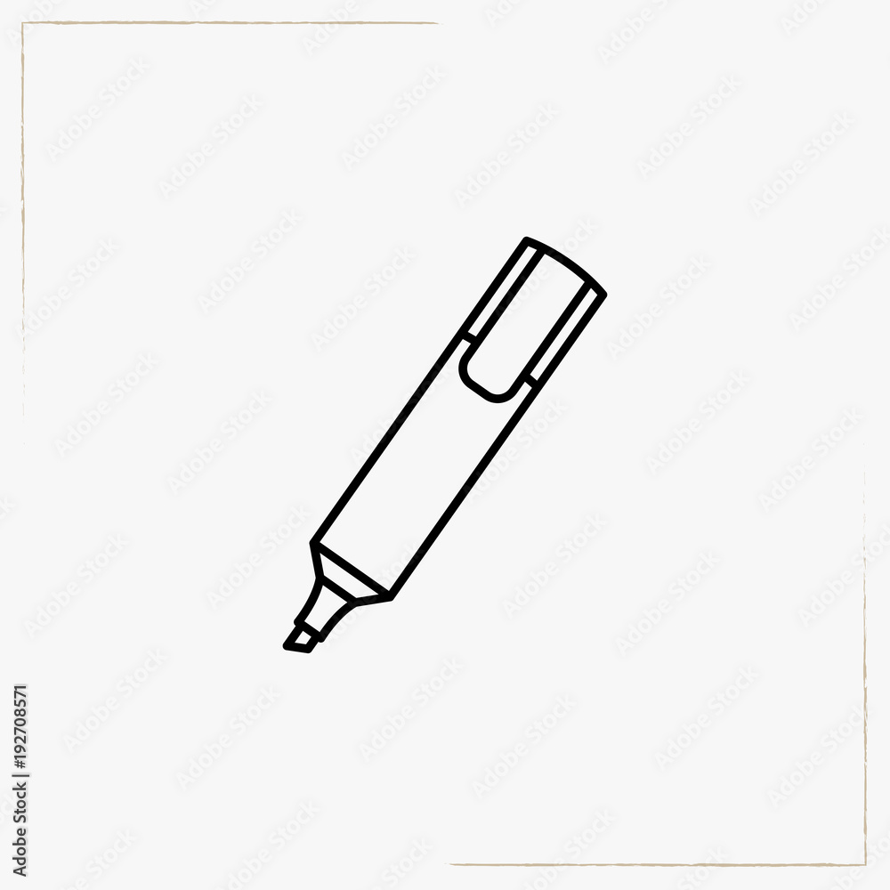 felt-tip pen line icon felt-tip pen line icon