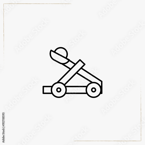 catapult line icon Fototapeta