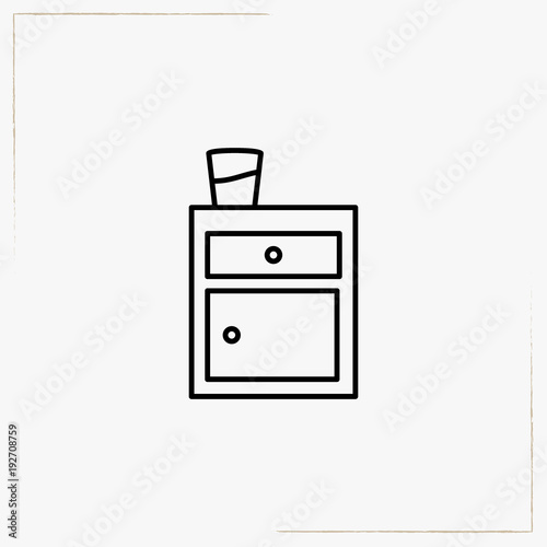 nightstand line icon