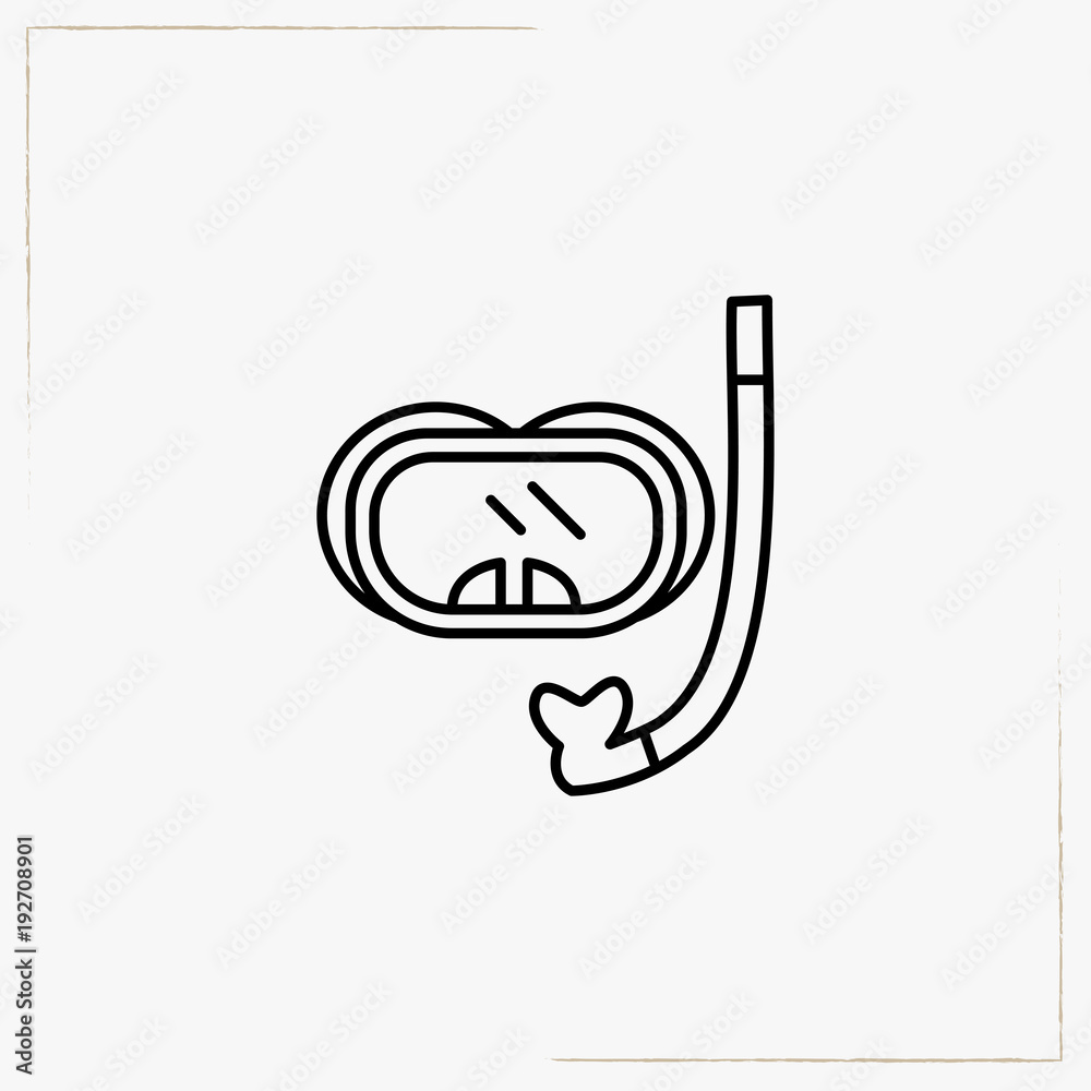 Obraz premium diving line icon