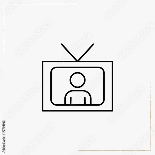 anchorman line icon