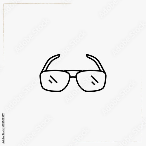 spectacle line icon