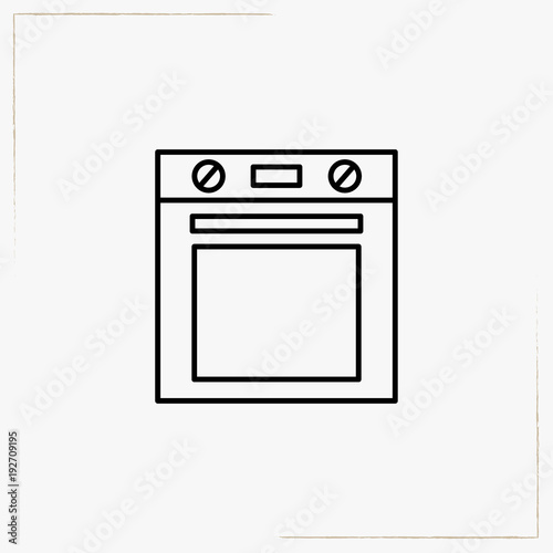 stove line icon