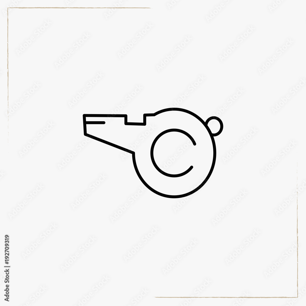 whistle line icon whistle line icon