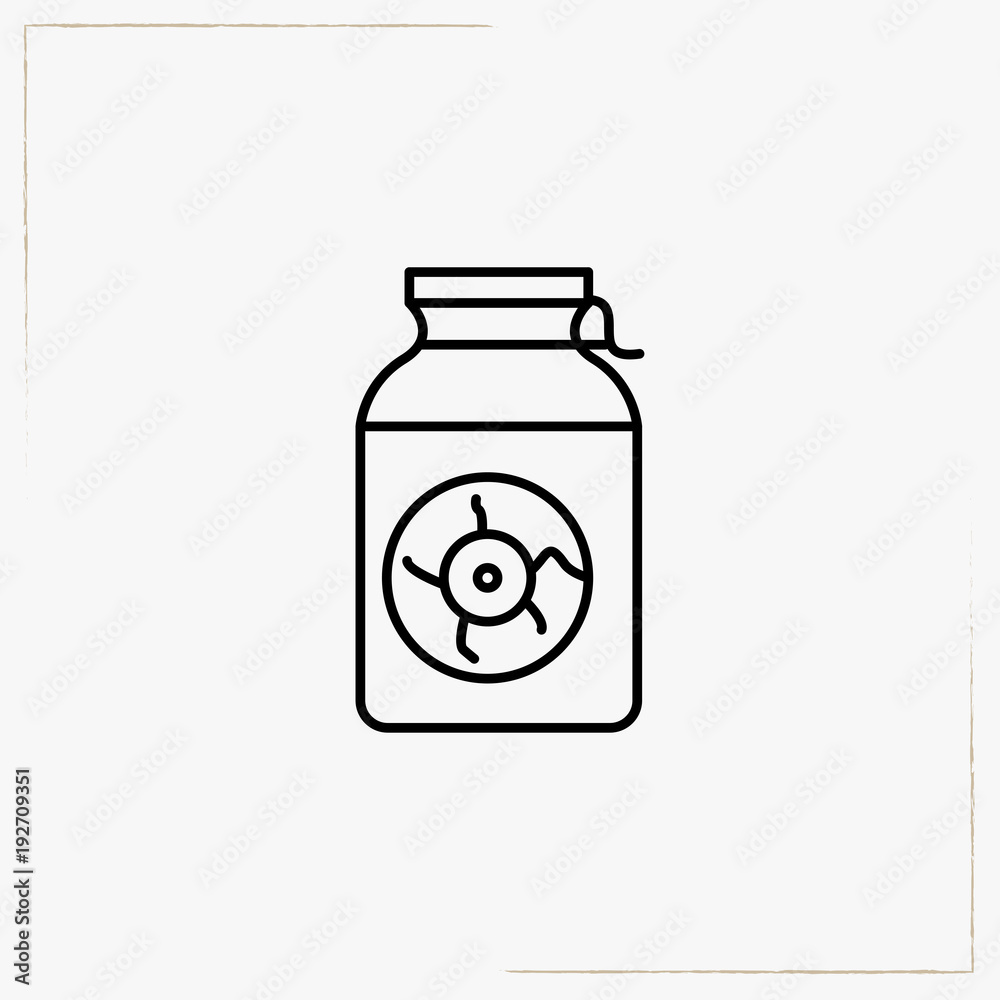 Obraz premium halloween jar line icon