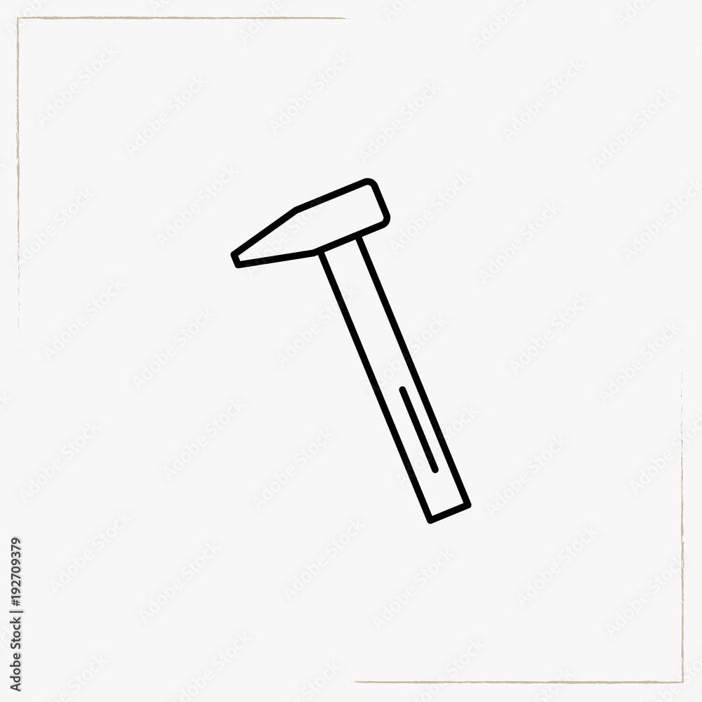 hammer line icon hammer line icon