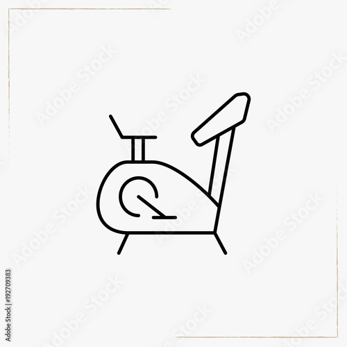 exercise bike line icon