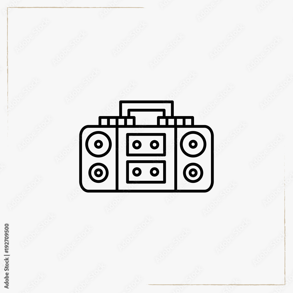 cassette player line icon cassette player line icon