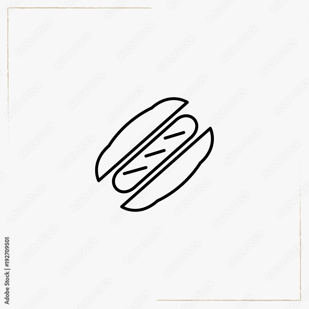 hot dog line icon