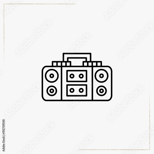 cassette player line icon