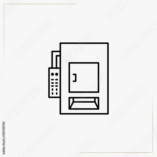 crematory line icon