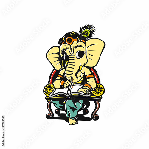 Lord ganesh vector illustration.