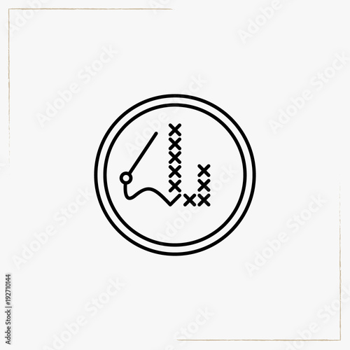 embroidery line icon