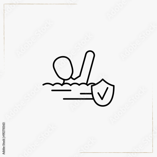 accident insurance line icon