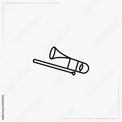 trombone line icon