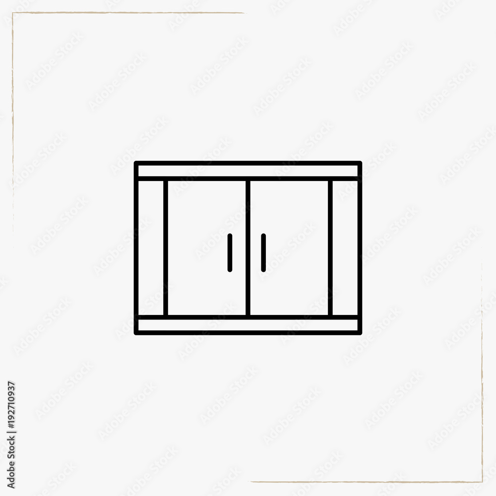 cupboard line icon cupboard line icon