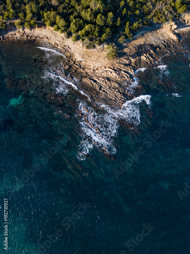 Coastline waves aerial shot © sr-prod