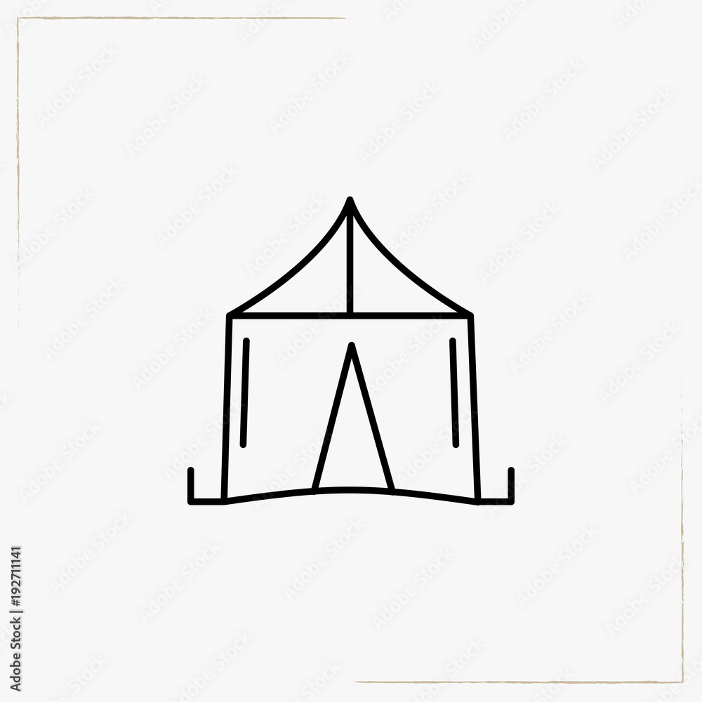 tent line icon tent line icon