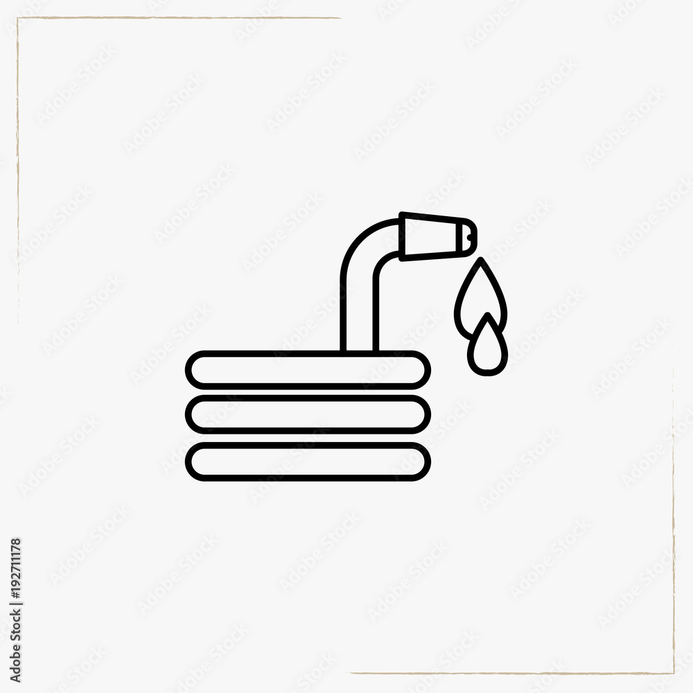 garden hose line icon garden hose line icon