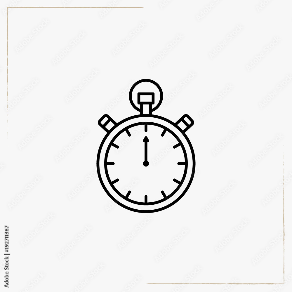 pocket watch line icon