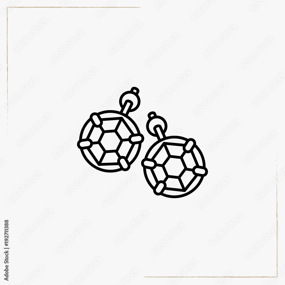 Obraz premium cufflinks line icon