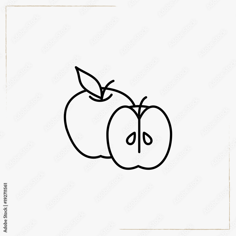 Obraz premium apple line icon