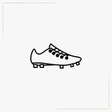 soccer boots line icon