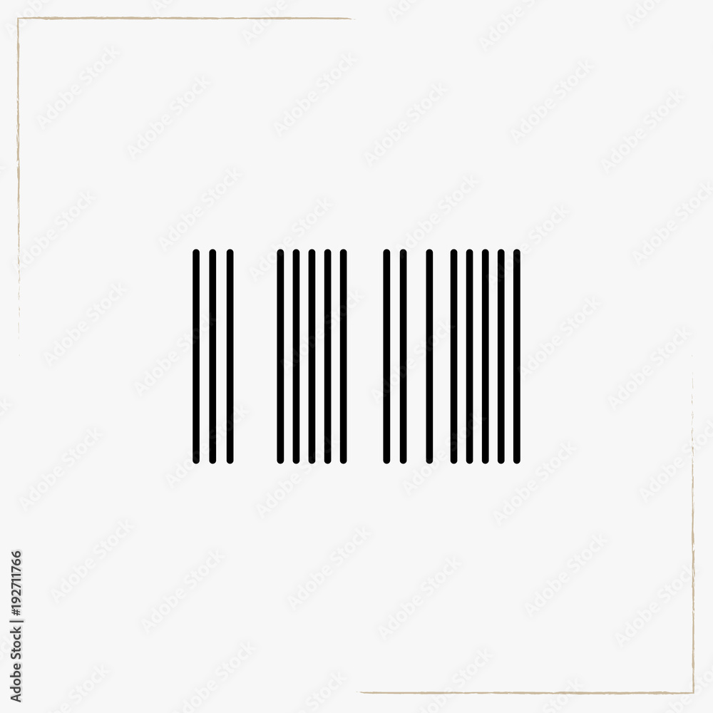 bar code line icon bar code line icon