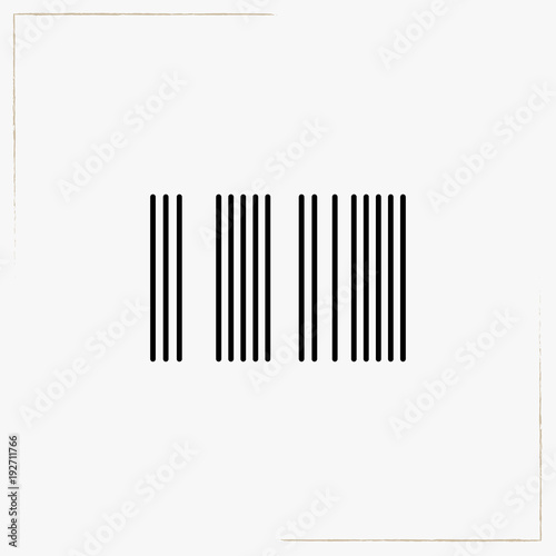 bar code line icon