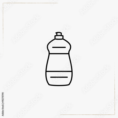 household chemicals line icon