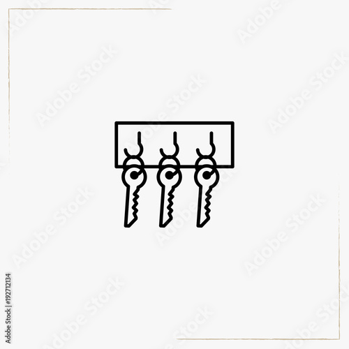 keys line icon