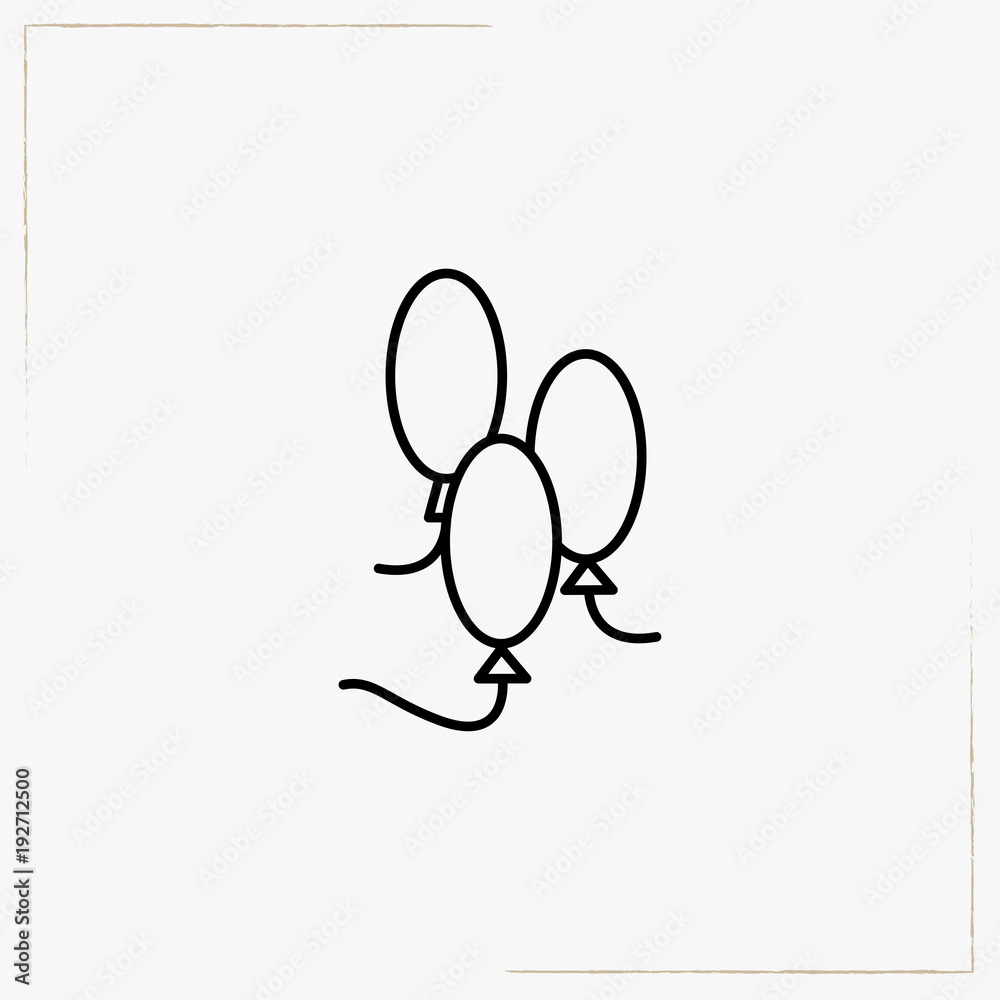 balloons line icon balloons line icon