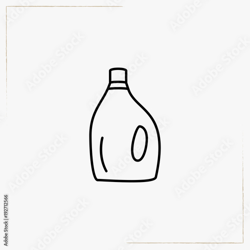 household chemicals line icon