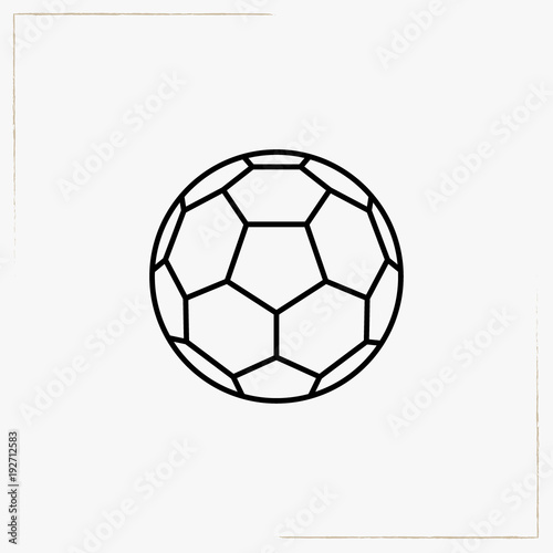soccer ball line icon