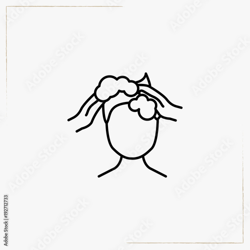 soaping head line icon