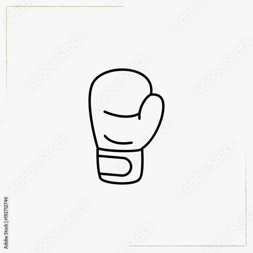 boxing glove line icon