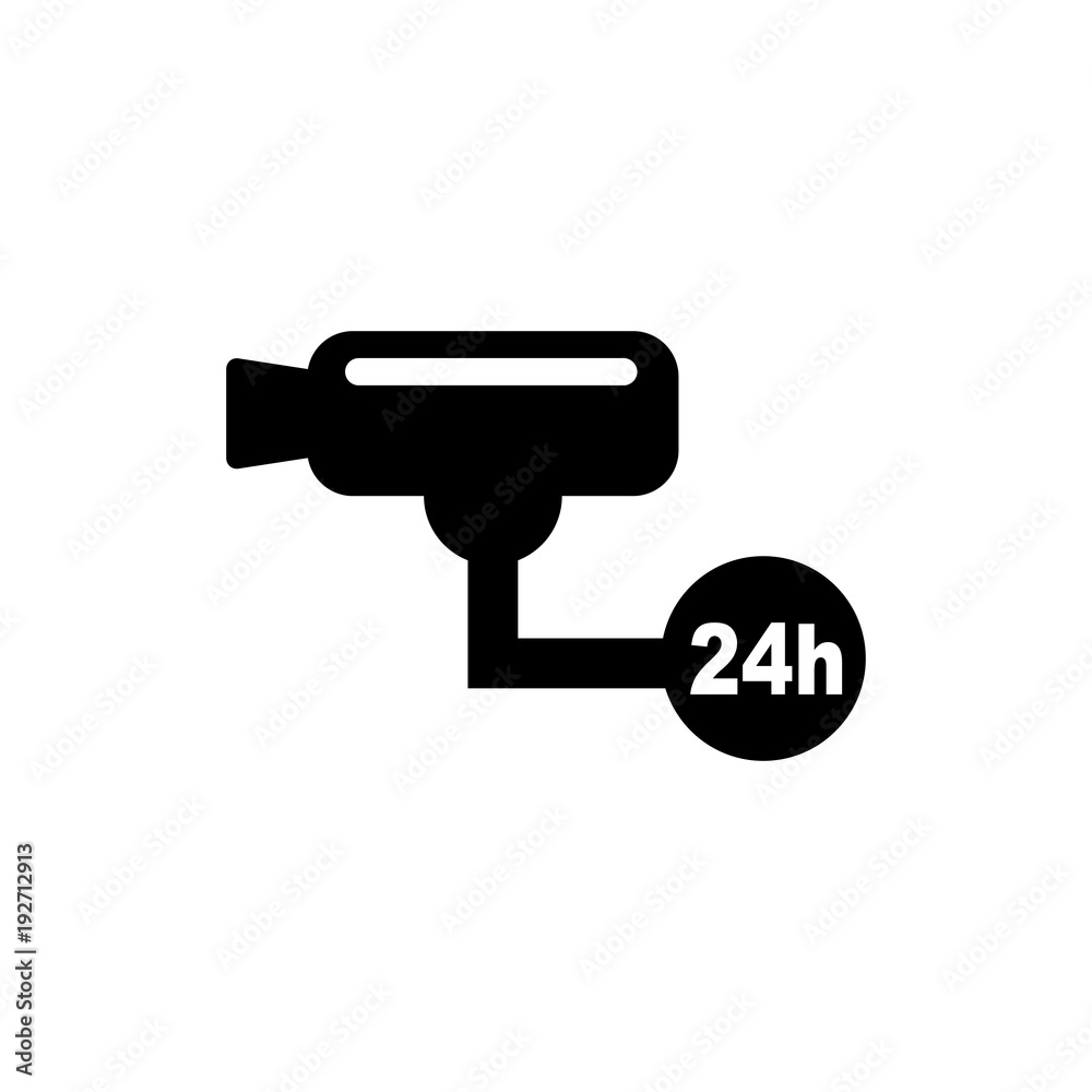 Surveillance camera (CCTV). Warning vector icon. Surveillance camera (CCTV). Warning vector icon.