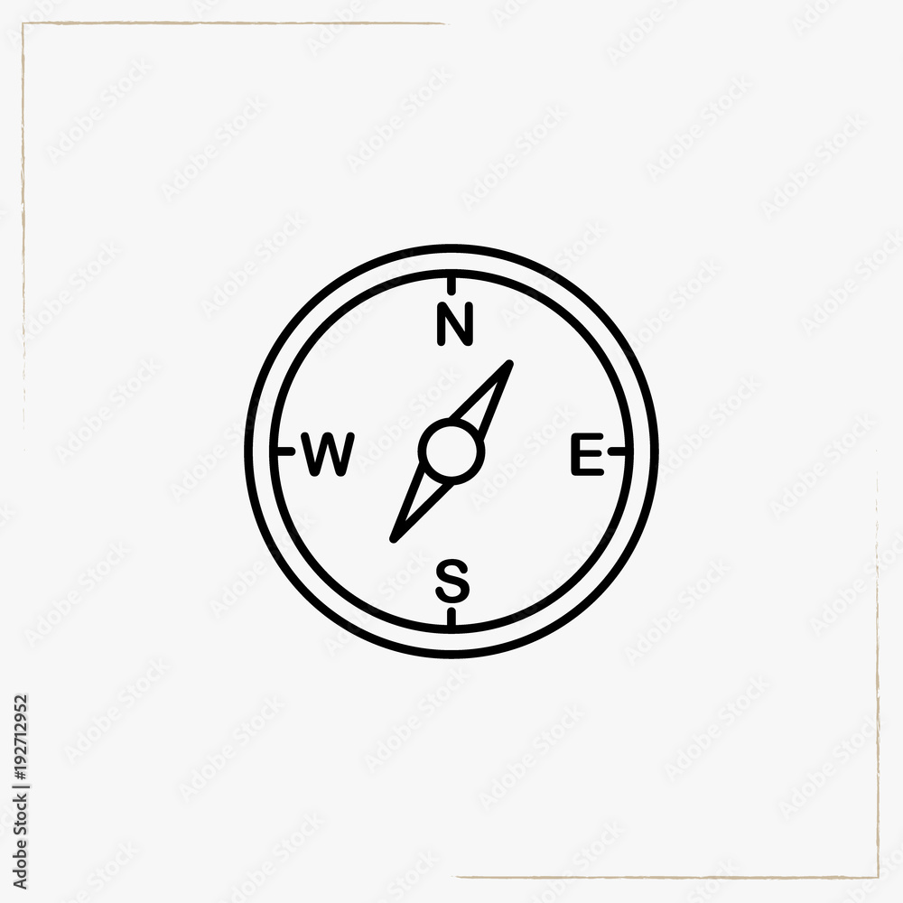 compass line icon compass line icon