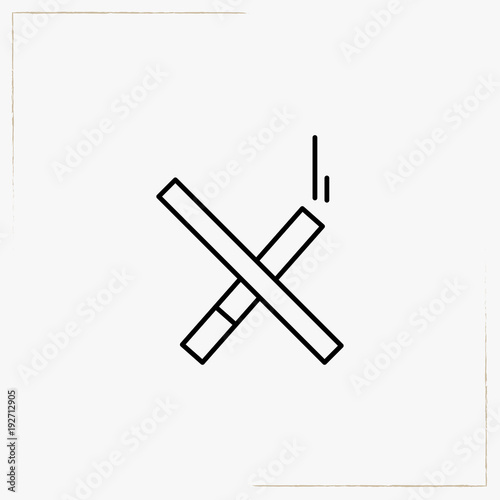 no smoking line icon