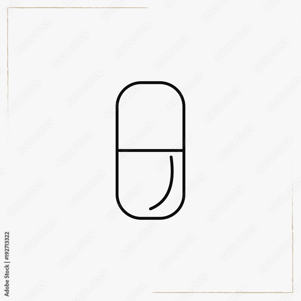 capsule line icon capsule line icon