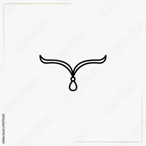 necklace line icon
