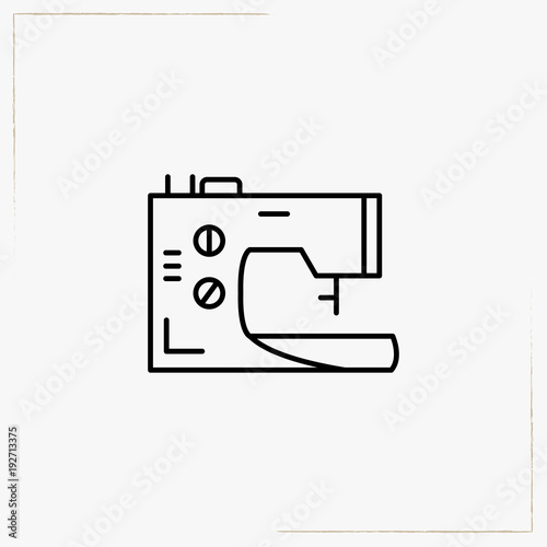 sewing machine line icon