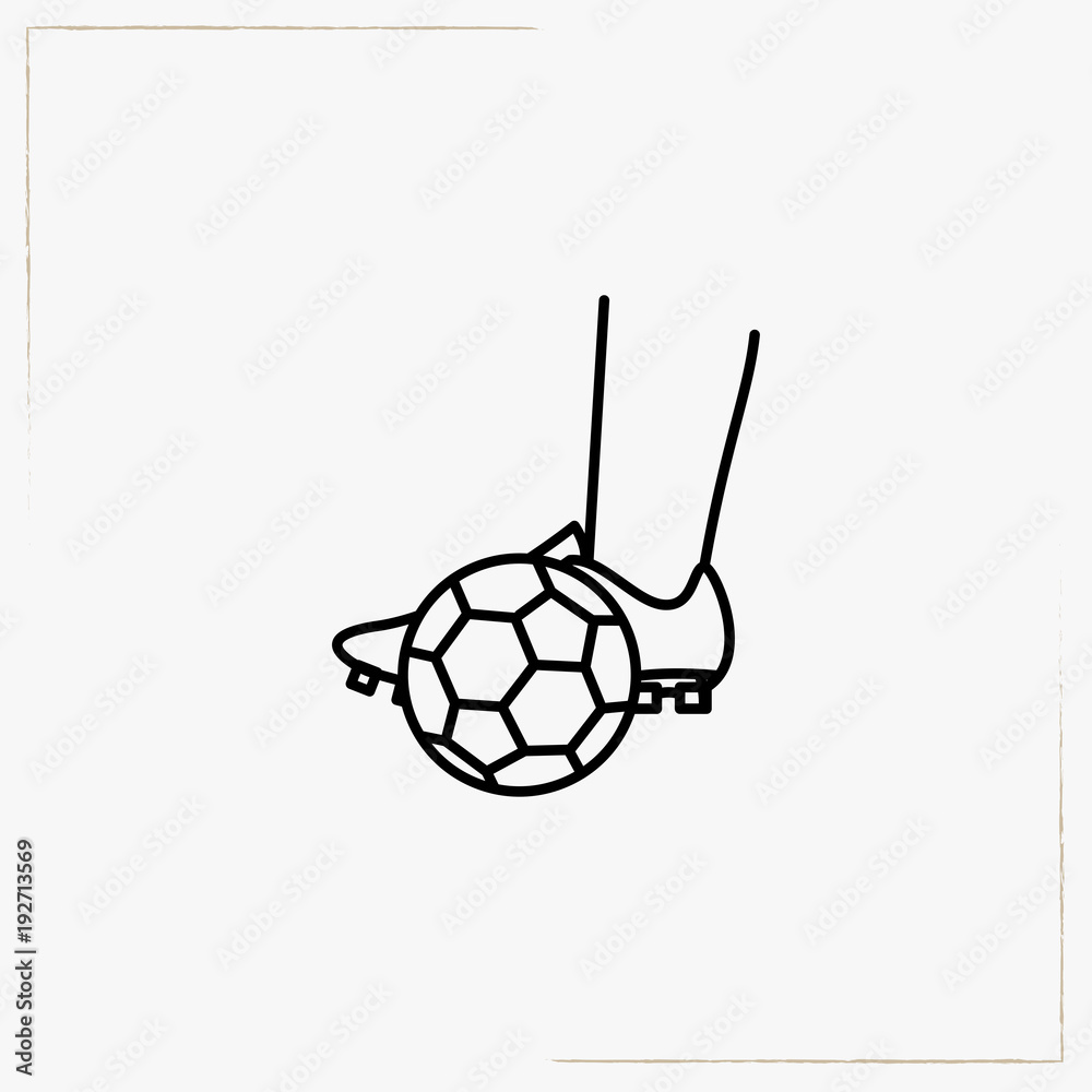 Obraz premium soccer ball line icon