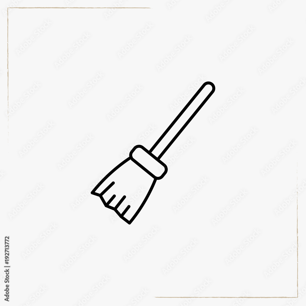 broom line icon broom line icon
