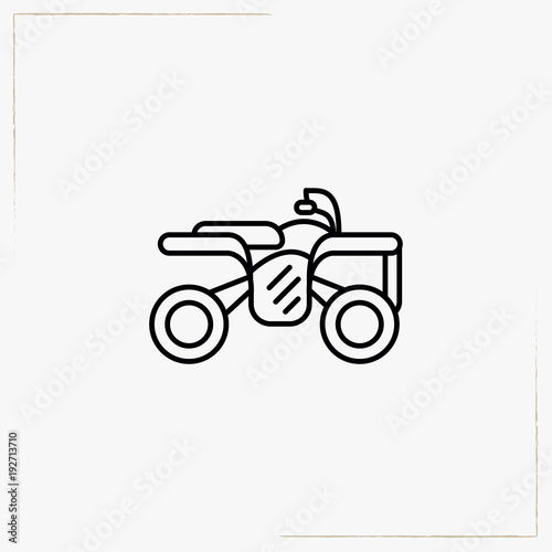 four wheel bike line icon