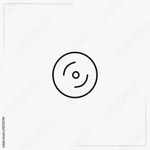 camera lens line icon