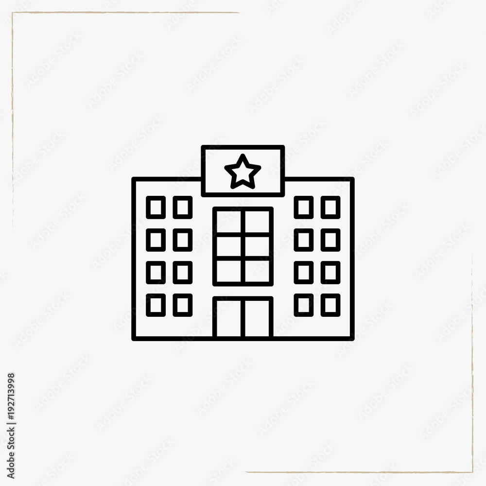 police station line icon police station line icon